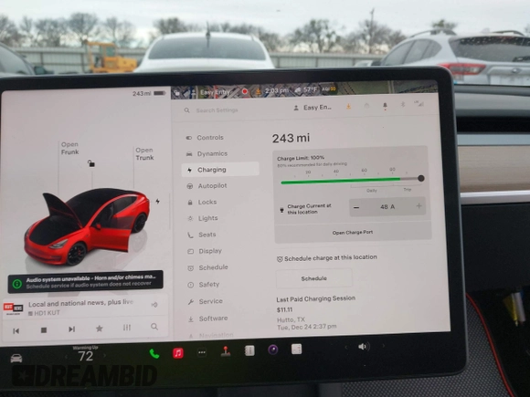 2022 Tesla Model 3 Performance with VIN 5YJ3E1ECXNF329188, listed as a IAAI auction lot 41308371 with 15,220 mi miles and . Bid and sale history available at DreamBid. Image 18.