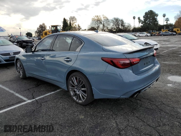 2021 Infiniti Q50 Red Sport 400 with VIN JN1FV7DP5MM850476, listed as a Copart auction lot 42604755 with 20,975 mi miles and Salvage Title. Bid and sale history available at DreamBid. Image 2.