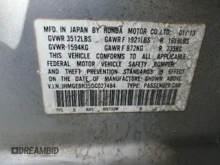 2013 Honda Fit with VIN JHMGE8H35DC027484, listed as a Copart auction lot 42177275 with 63,508 mi miles and Salvage Title. Bid and sale history available at carsss.com. Image 14.