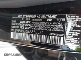 2011 Mercedes-Benz E 350 Luxury с VIN WDDHF8HB6BA373522, выставлен на аукционе IAAI как лот 42371558 с пробегом 140 768 миль миль и . История ставок и продаж доступна на DreamBid. Изображение 9.