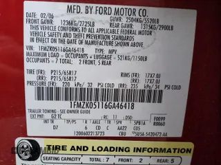 2006 Ford Freestyle SEL with VIN 1FMZK05116GA46418, listed as a Copart auction lot 84414314 with 0 mi miles and Salvage Title. Bid and sale history available at carsss.com. Image 14.