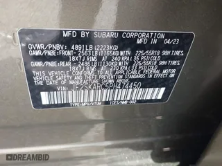 2023 Subaru Forester Touring with VIN JF2SKARC5PH474450, listed as a IAAI auction lot 41977317 with 31,220 mi miles. Bid and sale history available at carsss.com. Image 9.
