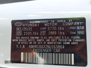2022 Hyundai Venue SEL with VIN KMHRC8A32NU163864, listed as a IAAI auction lot 41814492 with 99,957 mi miles and . Bid and sale history available at DreamBid. Image 9.