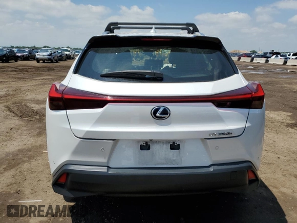 2021 Lexus UX 250h with VIN JTHX9JBH7M2042753, listed as a Copart auction lot 59631445 with 43,359 mi miles and Salvage title. Bid and sale history available at DreamBid. Image 6.