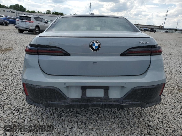 2023 BMW 7 Series 740i with VIN WBA23EH0XPCM01840, listed as a Copart auction lot 58458355 with Not provided miles and Salvage title. Bid and sale history available at DreamBid. Image 6.