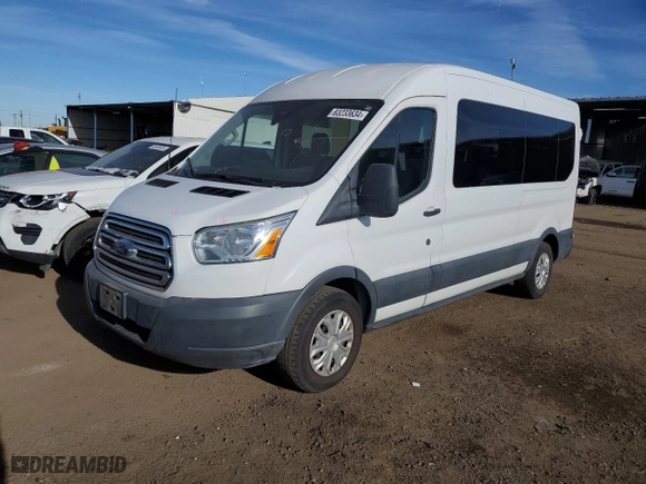 2016 Ford Transit Wagon XL with VIN 1FBAX2CG2GKA32214, listed as a Copart auction lot 83233634 with 95,716 mi miles and Salvage Title. Bid and sale history available at carsss.com. Image 1.