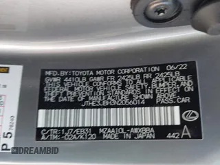 2022 Lexus UX 200 F Sport with VIN JTHE3JBH3N2056014, listed as a IAAI auction lot 41832434 with 25,693 mi miles and . Bid and sale history available at DreamBid. Image 9.