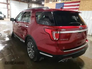 2018 Ford Explorer Platinum with VIN 1FM5K8HT1JGC85342, listed as a Copart auction lot 50576105 with 78,328 mi miles and Salvage Title. Bid and sale history available at carsss.com. Image 2.
