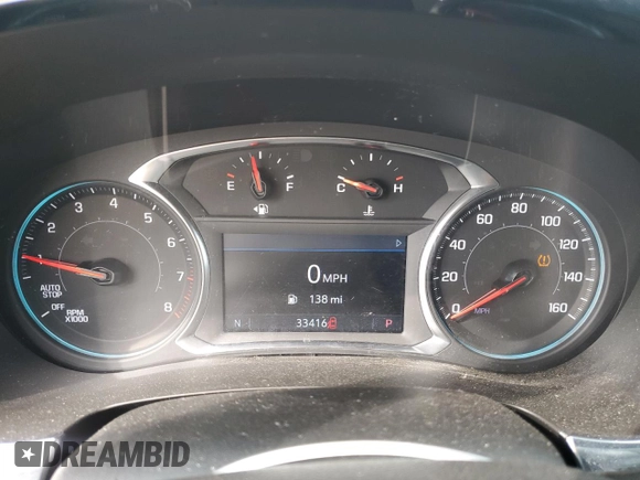 2023 Chevrolet Traverse LT Cloth with VIN 1GNERGKW2PJ272289, listed as a Copart auction lot 54652595 with 33,416 mi miles and Non repairable. Bid and sale history available at DreamBid. Image 9.