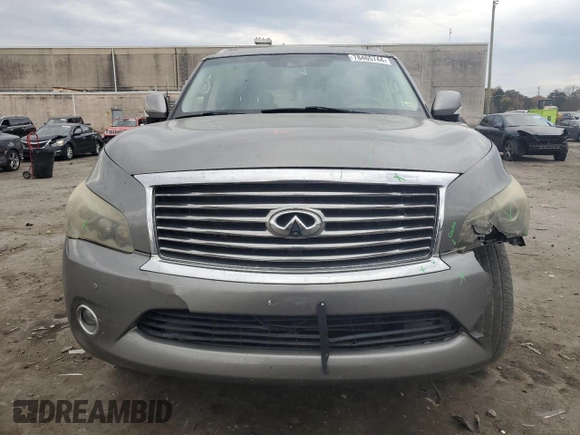 2012 Infiniti QX56 7-passenger with VIN JN8AZ2NE2C9021981, listed as a Copart auction lot 78465744 with 195,422 mi miles and Salvage Title. Bid and sale history available at carsss.com. Image 5.