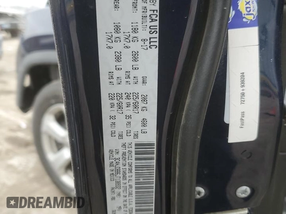 2018 Jeep Compass Latitude with VIN 3C4NJDBB6JT138932, listed as a Copart auction lot 44770095 with 109,540 mi miles and Salvage Title. Bid and sale history available at DreamBid. Image 15.
