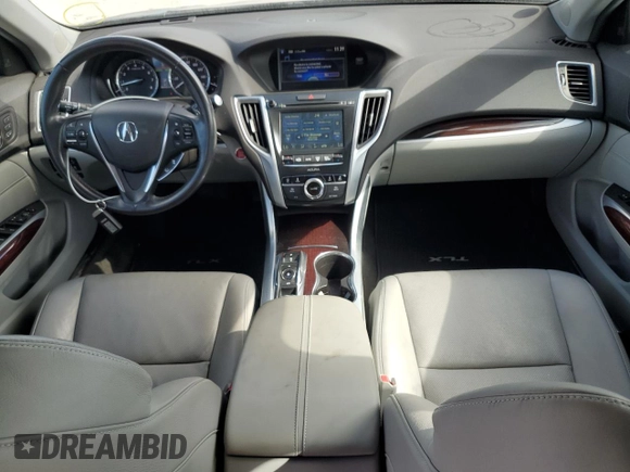 2016 Acura TLX Advance with VIN 19UUB2F7XGA007989, listed as a Copart auction lot 76636264 with 56,490 mi miles and Salvage title. Bid and sale history available at DreamBid. Image 8.