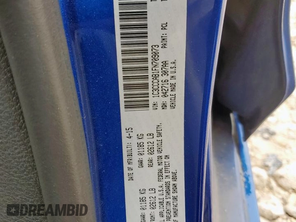 2015 Chrysler 200 Limited z VIN 1C3CCCAB1FN709073, wystawiony jako Copart lot #57552465 z przebiegiem 202 466 mil mil oraz Szkoda całkowita • Salvage title. Historia ofert i sprzedaży dostępna na DreamBid. Obrazek 13.