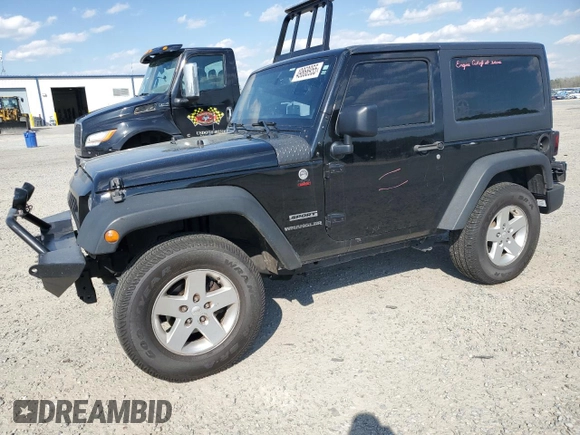 2014 Jeep Wrangler Sport with VIN 1C4AJWAG4EL233014, listed as a Copart auction lot 49868955 with 190,623 mi miles and Salvage Title. Bid and sale history available at carsss.com. Image 1.