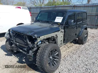 2021 Jeep Wrangler Unlimited Sahara with VIN 1C4HJXEG4MW650547, listed as a IAAI auction lot 42052146 with 26,983 mi miles and . Bid and sale history available at DreamBid. Image 6.