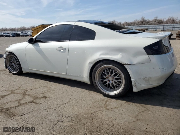 2007 Infiniti G35 Coupe with VIN JNKCV54E57M904221, listed as a Copart auction lot 45695865 with 180,542 mi miles and Salvage Title. Bid and sale history available at carsss.com. Image 2.