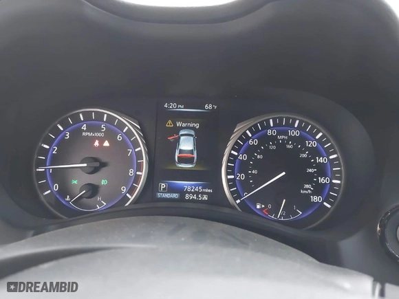 2015 Infiniti Q50 Premium with VIN JN1BV7APXFM352439, listed as a IAAI auction lot 41585855 with NaN miles. Bid and sale history available at carsss.com. Image 7.