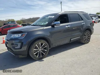 2017 Ford Explorer Platinum with VIN 1FM5K8HT1HGA03355, listed as a Copart auction lot 50296905 with 107,133 mi miles and Salvage Title. Bid and sale history available at carsss.com. Image 1.