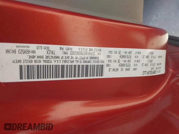 2008 Dodge 1500 SLT with VIN 1D7HA18278S565363, listed as a IAAI auction lot 41783487 with 122,992 mi miles and . Bid and sale history available at DreamBid. Image 9.