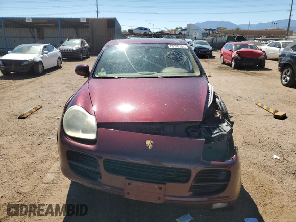 2005 Porsche Cayenne with VIN WP1AA29P85LA21664, listed as a Copart auction lot 73196154 with 0 mi miles and Salvage Title. Bid and sale history available at carsss.com. Image 5.