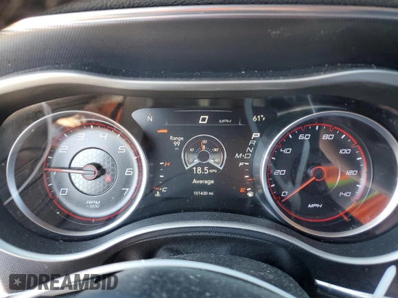 2018 Dodge Charger SXT Plus with VIN 2C3CDXHG9JH325579, listed as a Copart auction lot 46417395 with 101,430 mi miles and Salvage Title. Bid and sale history available at carsss.com. Image 9.