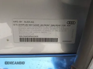 2015 Audi A8 3.0T z VIN WAU3GAFD6FN033635, wystawiony jako IAAI lot #42327204 z przebiegiem 87 167 mil mil oraz . Historia ofert i sprzedaży dostępna na DreamBid. Obrazek 9.