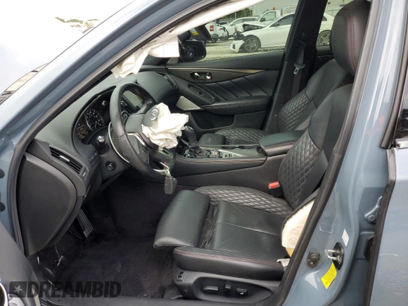 2021 Infiniti Q50 Red Sport 400 with VIN JN1FV7DP7MM850365, listed as a Copart auction lot 41923735 with 71,614 mi miles and Non Repairable. Bid and sale history available at DreamBid. Image 7.