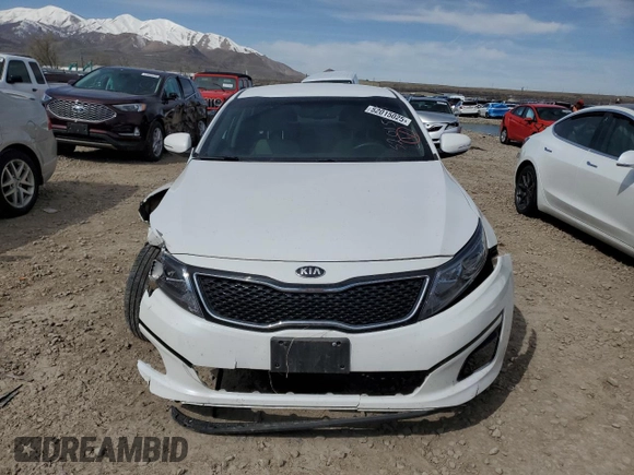 2015 Kia Optima LX with VIN 5XXGM4A74FG354536, listed as a Copart auction lot 52015025 with 26,191 mi miles and Salvage Title. Bid and sale history available at carsss.com. Image 5.
