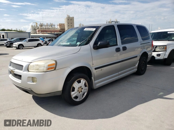 2007 Chevrolet Uplander LS Fleet with VIN 1GNDV23187D113918, listed as a Copart auction lot 60533444 with 95,846 mi miles and Clean Title. Bid and sale history available at carsss.com. Image 1.