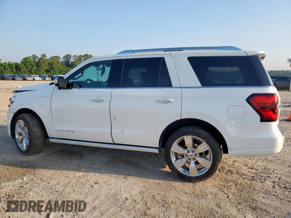 2023 Ford Expedition Platinum z VIN 1FMJU1L88PEA35667, wystawiony jako Copart lot #59357185 z przebiegiem Nie podano mil oraz Szkoda całkowita • Salvage title. Historia ofert i sprzedaży dostępna na DreamBid. Obrazek 2.