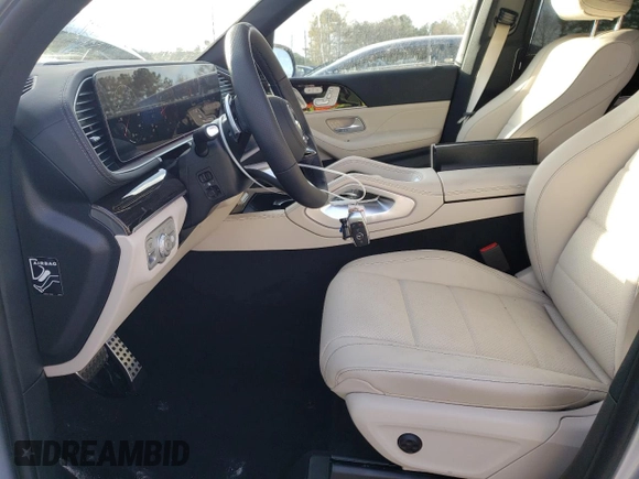 2025 Mercedes-Benz GLS with VIN 4JGFF5KE6SB332302, listed as a Copart auction lot 48842905 with 26 mi miles and Salvage Title. Bid and sale history available at carsss.com. Image 7.
