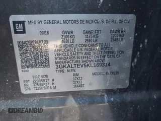 2019 GMC Terrain SLE with VIN 3GKALTEV5KL169314, listed as a IAAI auction lot 42054718 with 96,841 mi miles. Bid and sale history available at carsss.com. Image 9.