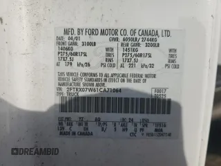 2001 Ford F-150 XL with VIN 2FTRX07W61CA71064, listed as a Copart auction lot 45308595 with 261,466 mi miles and Salvage Title. Bid and sale history available at carsss.com. Image 14.