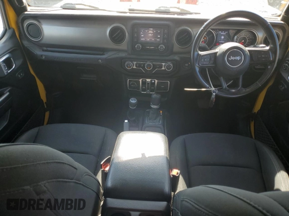 2021 Jeep Wrangler Unlimited Sport with VIN 1C4HJXKN4MW606809, listed as a Copart auction lot 56288484 with 59,561 mi miles and Salvage title. Bid and sale history available at DreamBid. Image 8.