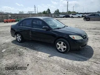 2004 Honda Civic EX with VIN 2HGES26774H632688, listed as a Copart auction lot 51146415 with 186,522 mi miles and Salvage Title. Bid and sale history available at DreamBid. Image 10.