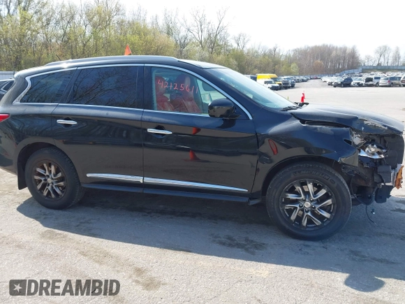 2013 Infiniti JX35 z VIN 5N1AL0MM6DC311294, wystawiony jako IAAI lot #42125611 z przebiegiem 147 216 mil mil oraz . Historia ofert i sprzedaży dostępna na DreamBid. Obrazek 13.