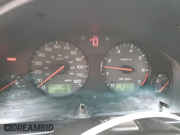 2002 Subaru Legacy Outback with VIN 4S3BH665826662609, listed as a Copart auction lot 48392445 with 198,448 mi miles and Salvage title. Bid and sale history available at DreamBid. Image 9.