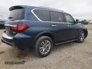2020 Infiniti QX80 LUXE with VIN JN8AZ2NE2L9253853, listed as a Copart auction lot 70101594 with 76,337 mi miles and Salvage Title. Bid and sale history available at carsss.com. Image 3.