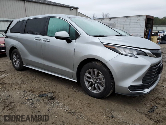 2023 Toyota Sienna LE with VIN 5TDKRKEC5PS172884, listed as a Copart auction lot 85012314 with 93,459 mi miles and Salvage Title. Bid and sale history available at carsss.com. Image 4.