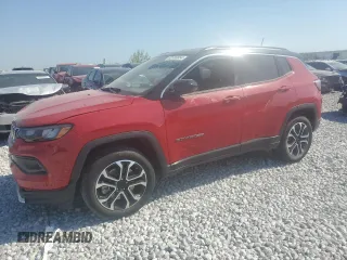2024 Jeep Compass Limited z VIN 3C4NJDCN7RT585998, wystawiony jako Copart lot #62090854 z przebiegiem 4 043 mil mil oraz Szkoda całkowita • Salvage title. Historia ofert i sprzedaży dostępna na DreamBid. Obrazek 1.