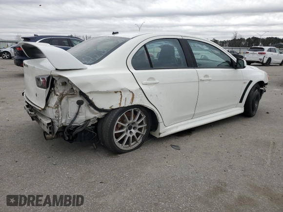 2011 Mitsubishi Lancer Evolution GSR with VIN JA32W8FV1BU029204, listed as a Copart auction lot 43207865 with 173,345 mi miles and Salvage Title. Bid and sale history available at carsss.com. Image 3.