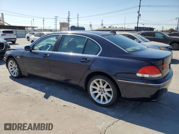 2003 BMW 7 Series 745Li with VIN WBAGN63433DS44768, listed as a Copart auction lot 73611704 with Not Provided miles and Salvage Title. Bid and sale history available at carsss.com. Image 2.