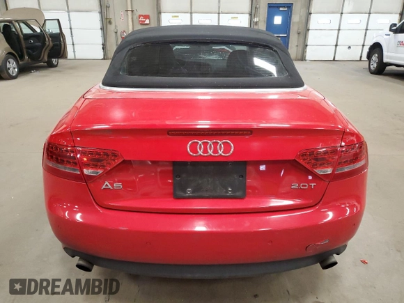 2010 Audi A5 Premium Plus with VIN WAULFAFH6AN011455, listed as a Copart auction lot 52769735 with 89,584 mi miles and Salvage Title. Bid and sale history available at carsss.com. Image 6.