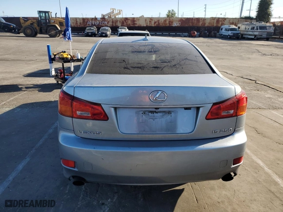 2008 Lexus IS 250 with VIN JTHBK262285059393, listed as a Copart auction lot 47048625 with 181,145 mi miles and Salvage Title. Bid and sale history available at carsss.com. Image 6.