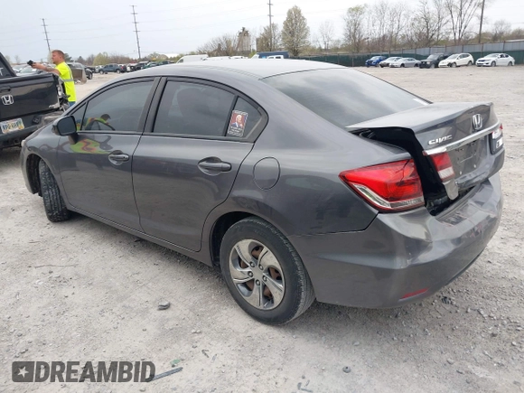 2014 Honda Civic Sedan LX with VIN 19XFB2F55EE029480, listed as a IAAI auction lot 42039784 with 138,734 mi miles. Bid and sale history available at carsss.com. Image 3.