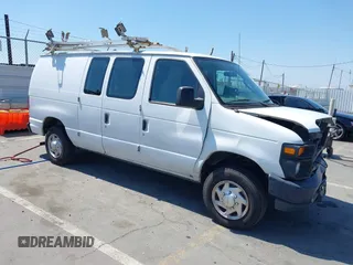 2013 Ford Econoline Cargo Commercial with VIN 1FTNE1EW2DDA35728, listed as a IAAI auction lot 42503659 with 195,340 mi miles and . Bid and sale history available at DreamBid. Image 1.