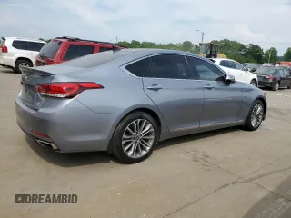 2017 Genesis G80 3.8L with VIN KMHGN4JE0HU201432, listed as a Copart auction lot 59471454 with 90,751 mi miles and Salvage Title. Bid and sale history available at carsss.com. Image 3.