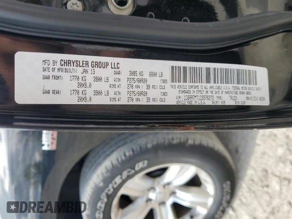 2013 Ram 1500 Sport с VIN 1C6RR7MT1DS576272, выставлен на аукционе Copart как лот 58381325 с пробегом 177 795 миль миль и Чистый • Clean title. История ставок и продаж доступна на DreamBid. Изображение 12.