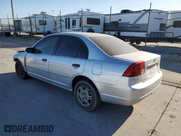 2001 Honda Civic LX with VIN 2HGES16551H562161, listed as a Copart auction lot 71089984 with 0 mi miles and Salvage Title. Bid and sale history available at carsss.com. Image 2.