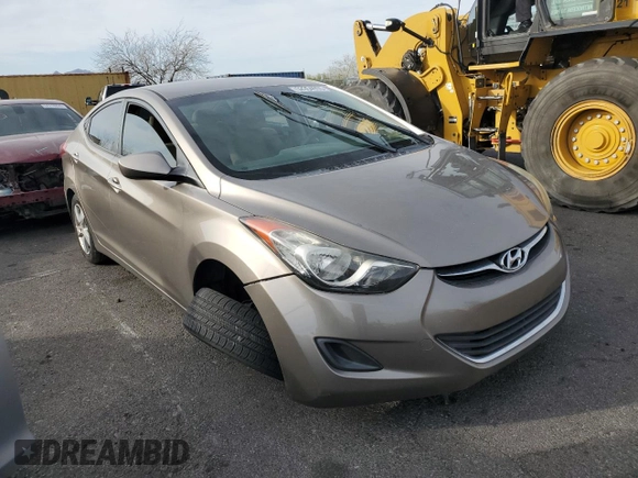 2013 Hyundai Elantra Limited with VIN 5NPDH4AE2DH290472, listed as a Copart auction lot 52354955 with 52,680 mi miles and Salvage Title. Bid and sale history available at DreamBid. Image 4.
